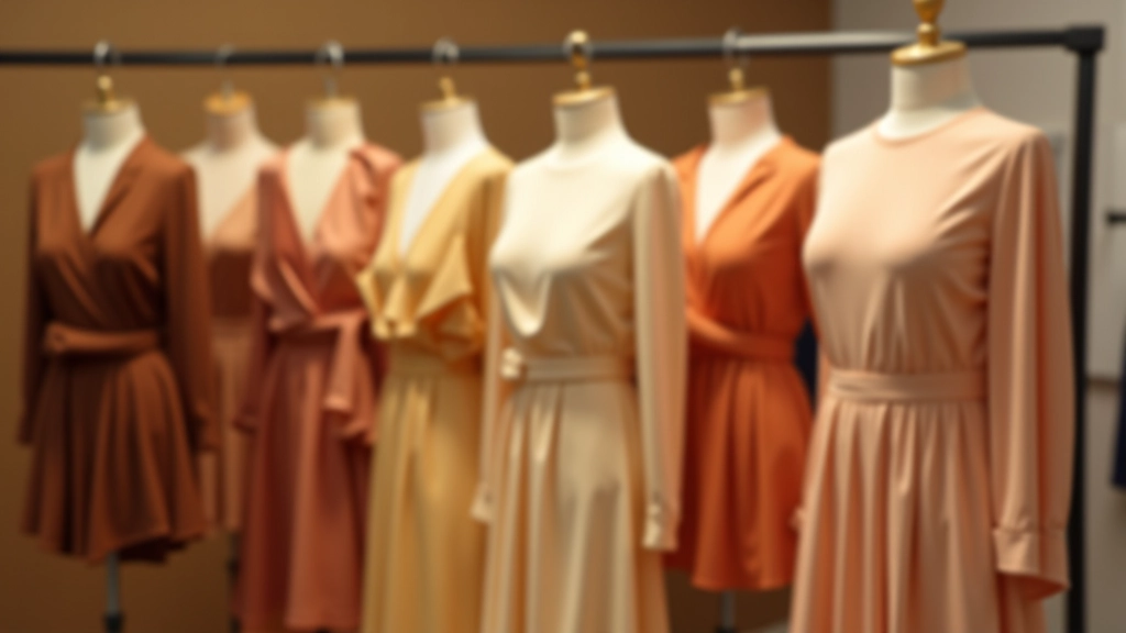 Giyim koleksiyonunda farklı siluet örnekleri ve kumaş kombinasyonları
